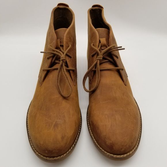 Clarks Men’s Camzin Grace Ankle Booties Size 8.5 D Brown Leather Lace Up - Picture 2 of 6